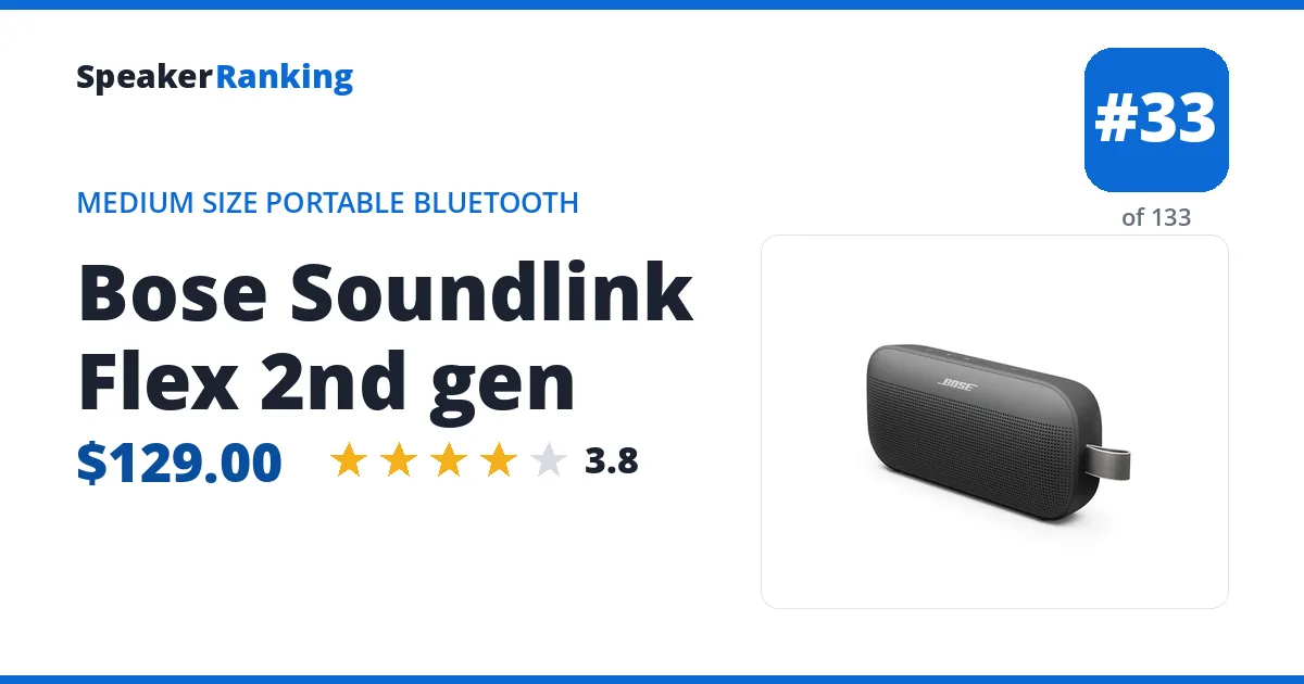 Bose Soundlink Flex 2nd gen ranking card