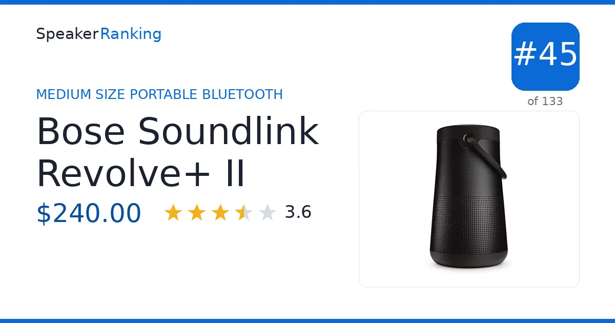 Bose Soundlink Revolve+ II ranking card