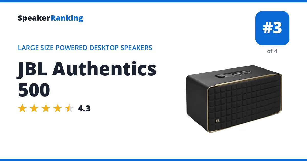 JBL Authentics 500 ranking card