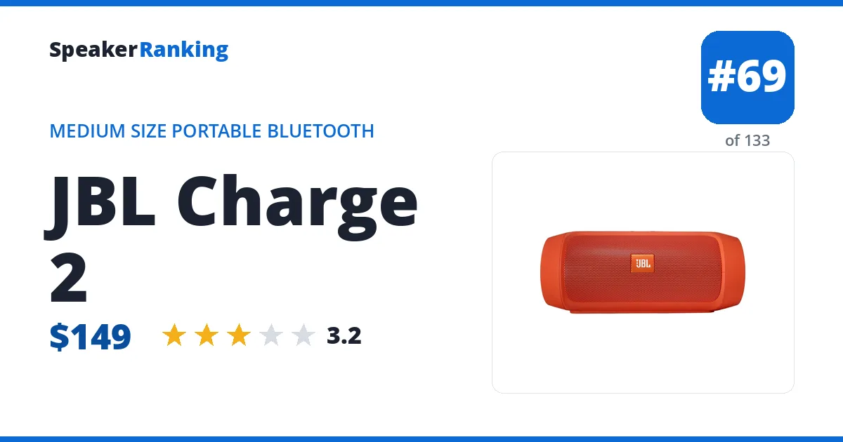 JBL Charge 2 ranking card