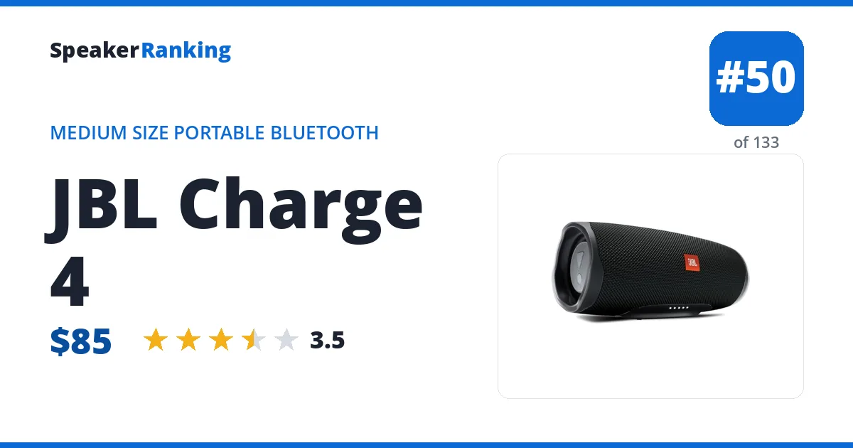 JBL Charge 4 ranking card