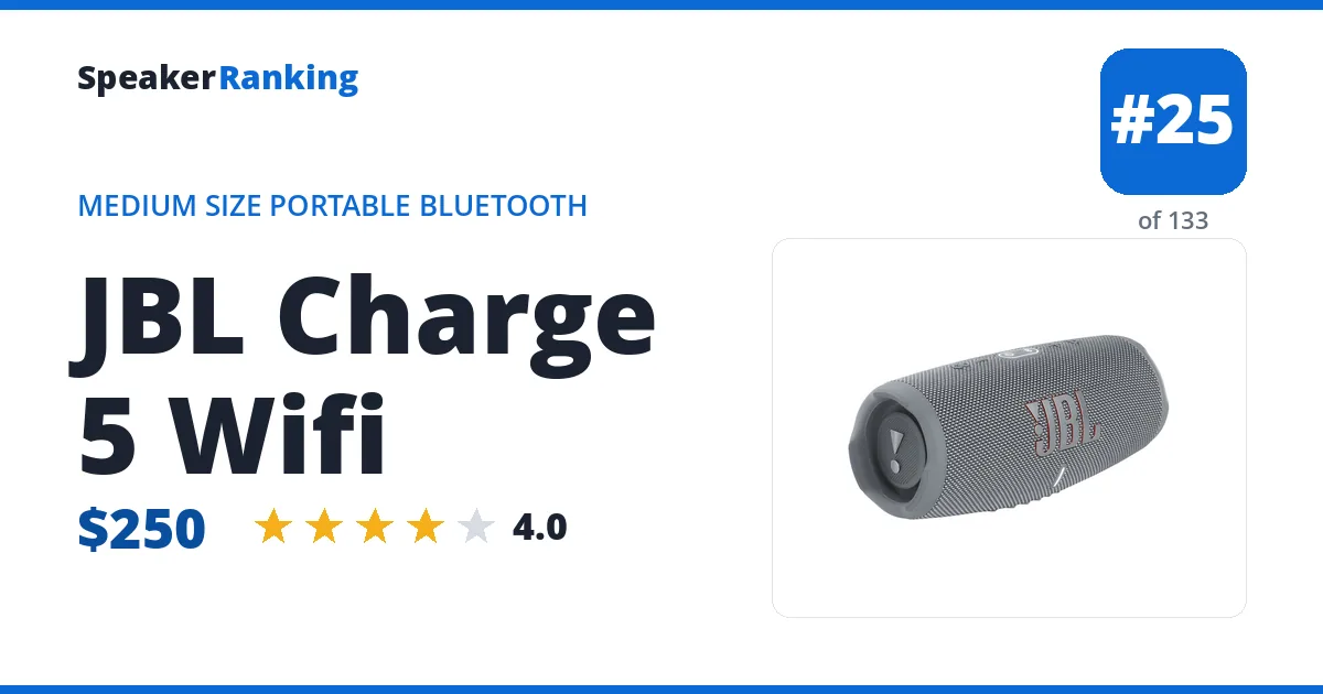 JBL Charge 5 Wifi ranking card