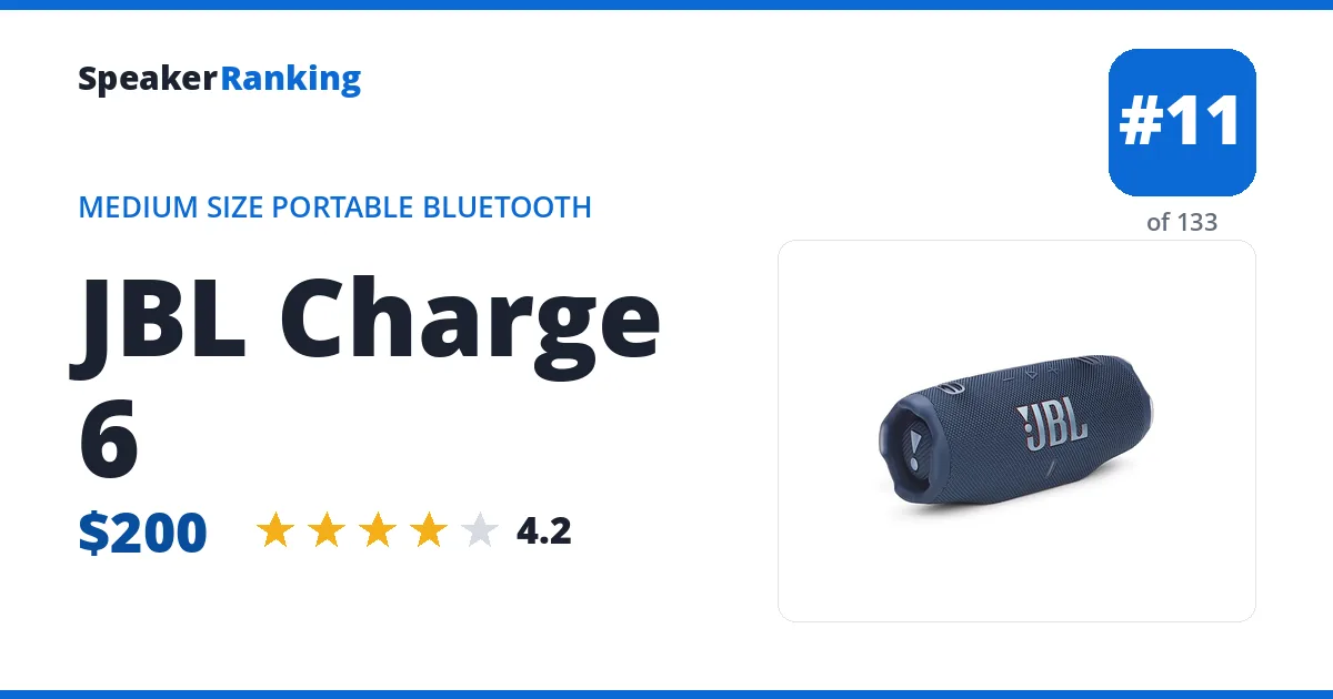 JBL Charge 6 ranking card