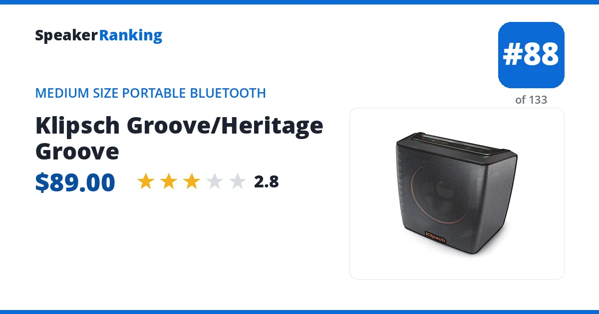Klipsch Groove/Heritage Groove ranking card