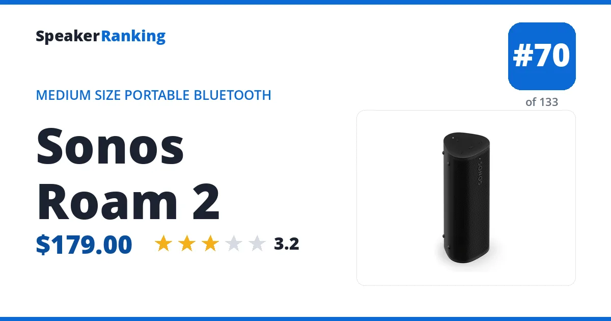 Sonos Roam 2 ranking card