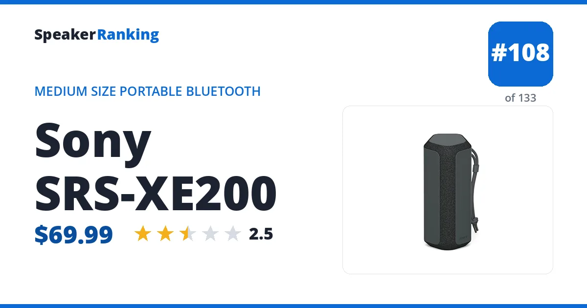 Sony SRS-XE200 ranking card