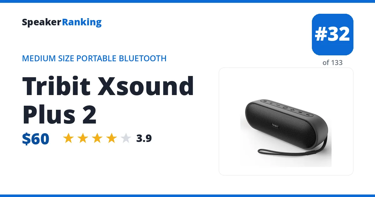 Tribit Xsound Plus 2 ranking card