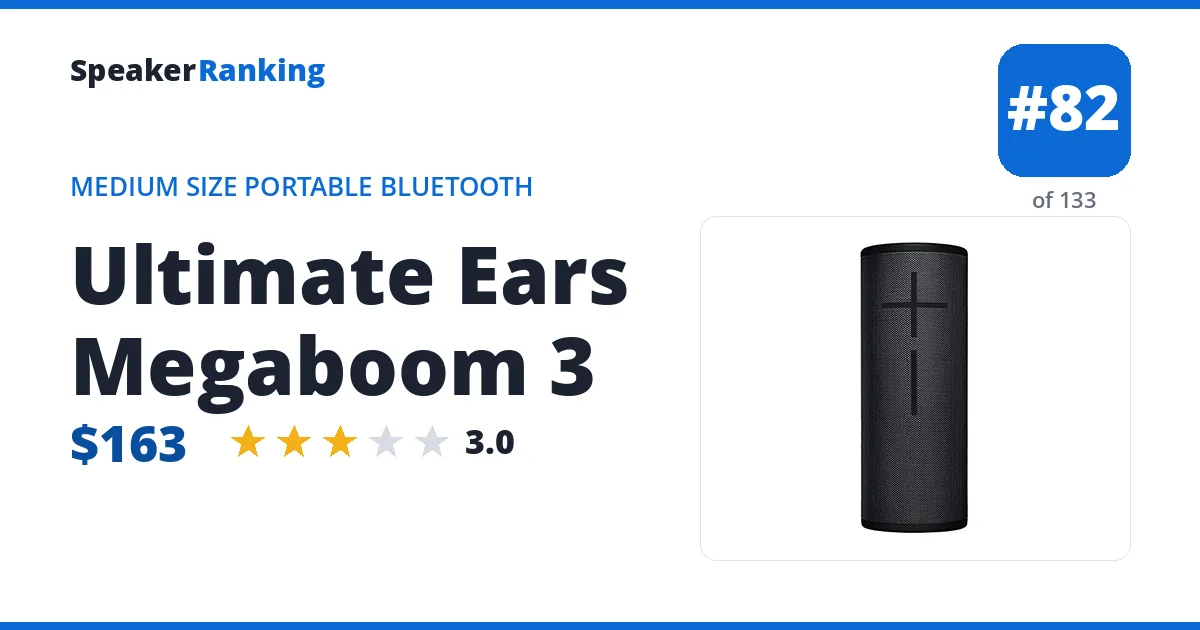 Ultimate Ears Megaboom 3 ranking card