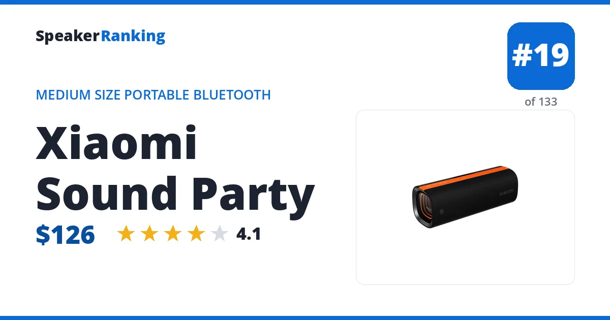 Xiaomi Sound Party ranking card
